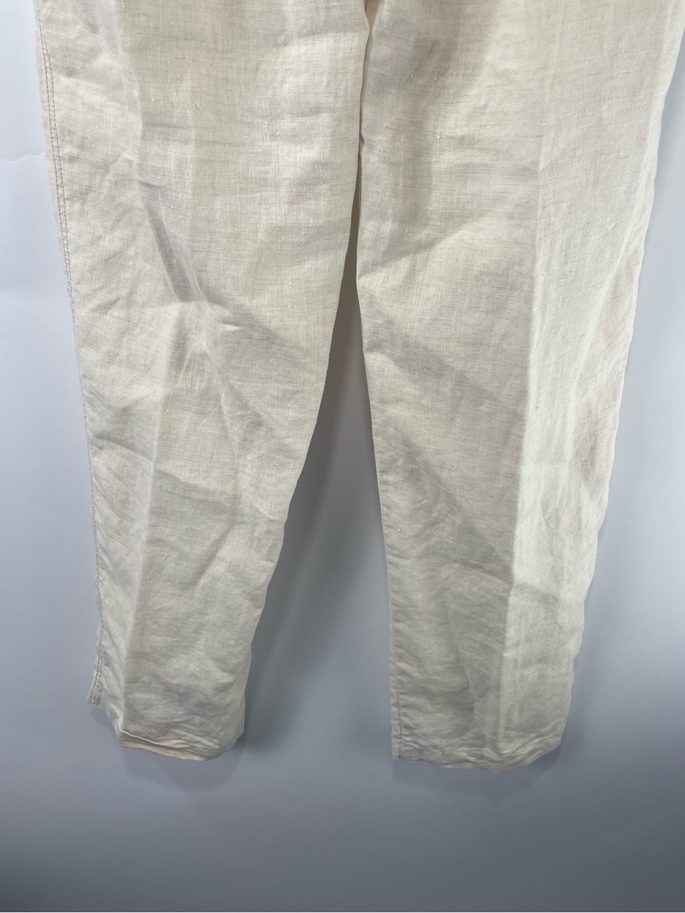 Tommy Bahama Relax Men’s Ivory Cream 100% Linen Drawstring Medium Pants - Picture 6 of 13